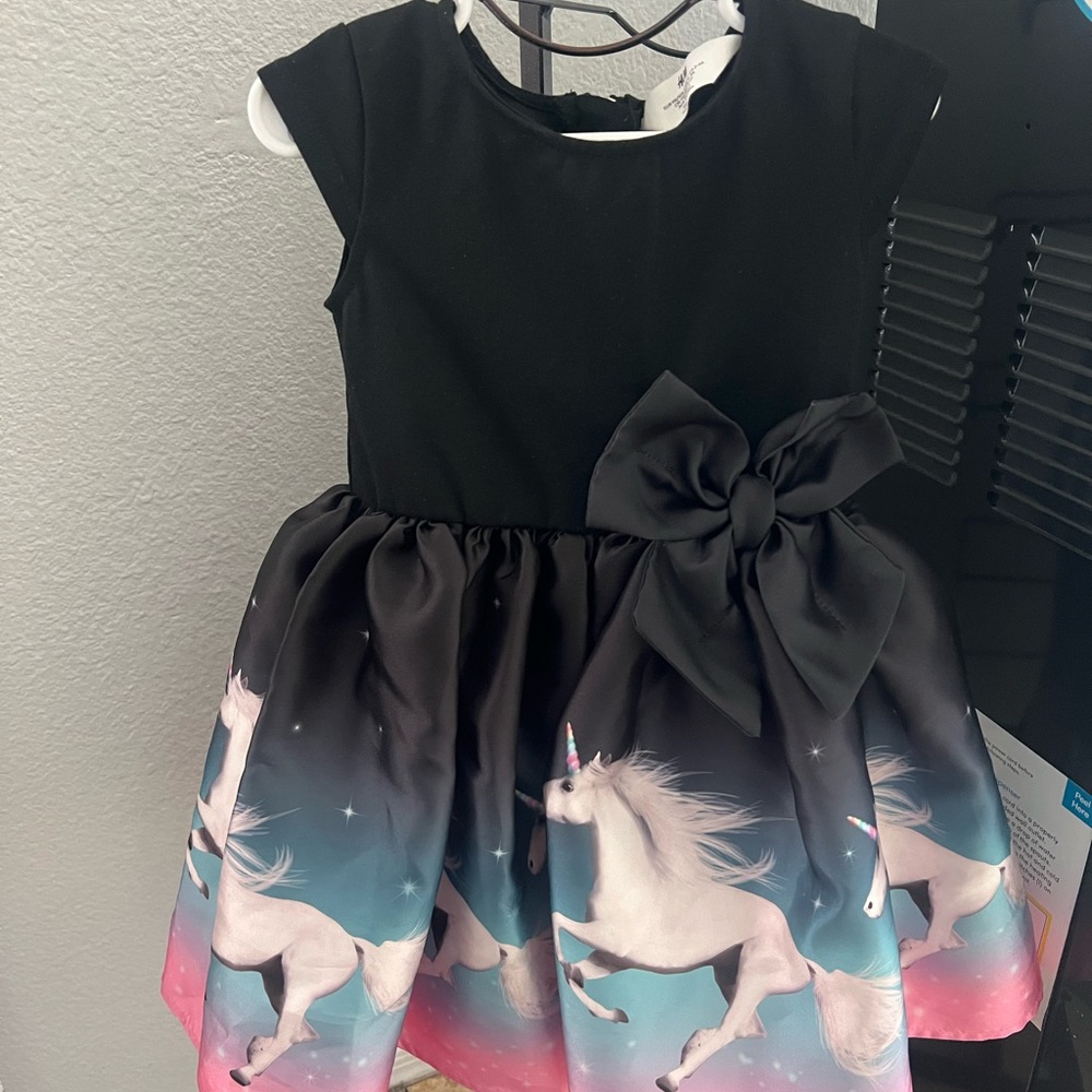 H&M Black Fit and Flare Dress with Peter Pan Collar